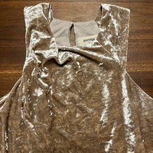 Anthropologie velour champagne blouse